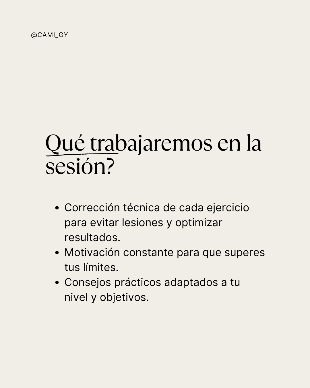 Sesión de entrenamiento Online