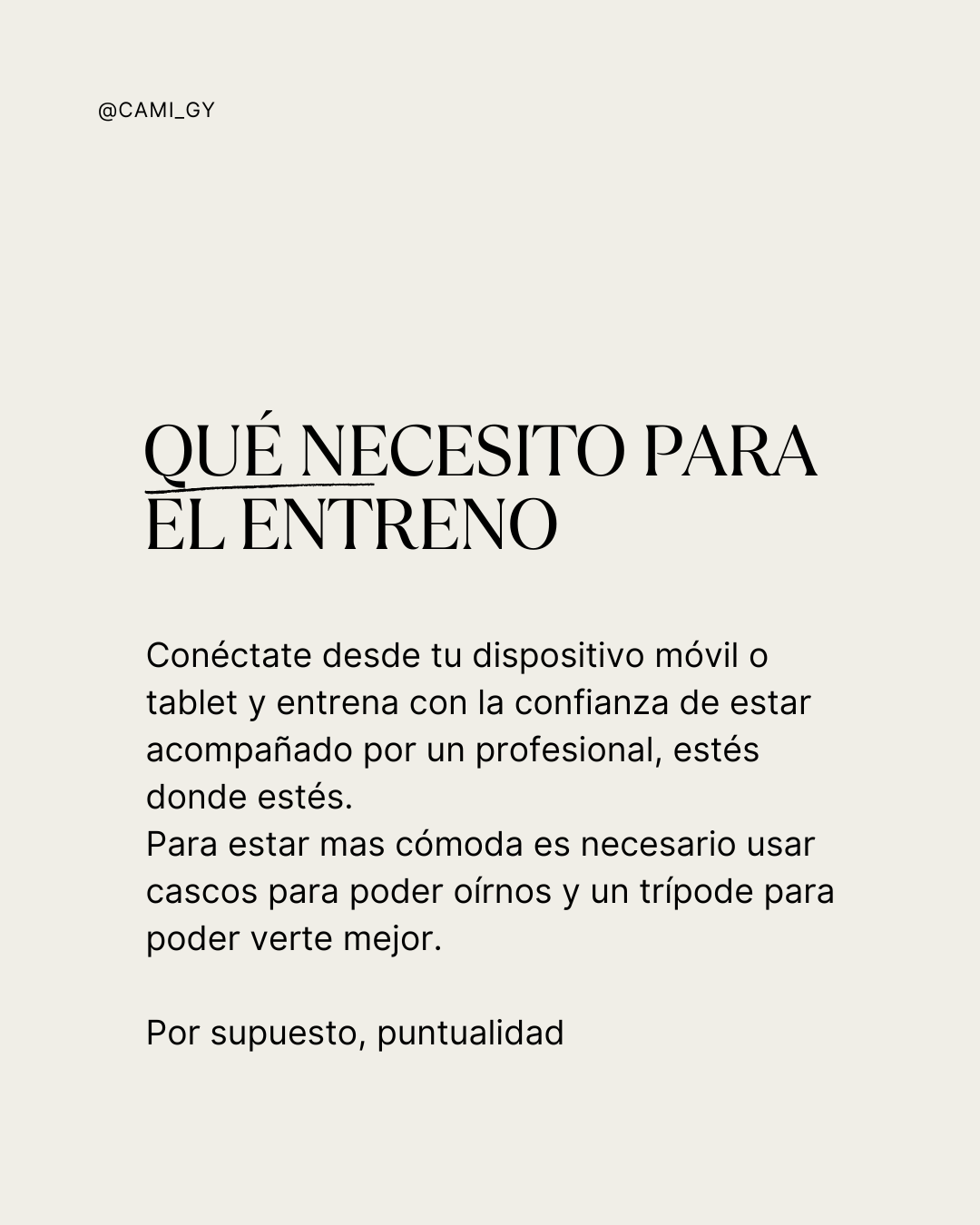 Sesión de entrenamiento Online